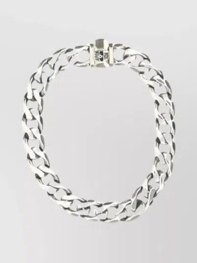 Emanuele Bicocchi Chain Link Shiny Bracelet In Metallic