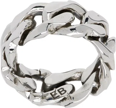 Emanuele Bicocchi Chain Ring In Metallic