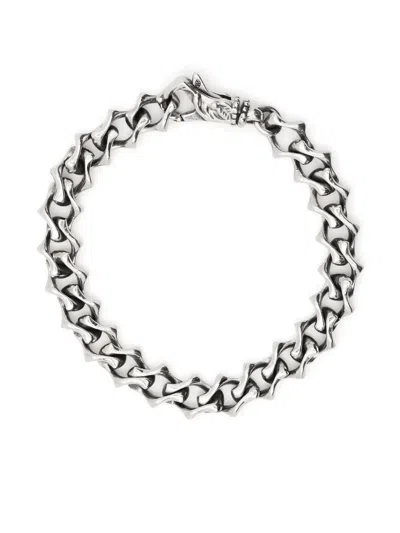 Emanuele Bicocchi Charm Chain-link Bracelet In Silver