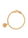 Emanuele Bicocchi Coin-pendant Chain-link Bracelet In Gold