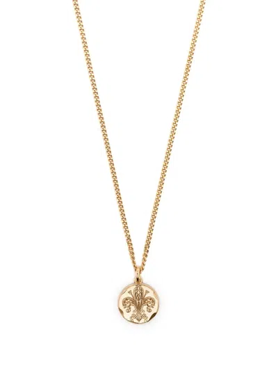 Emanuele Bicocchi Lily Coin Pendant Necklace In Gold