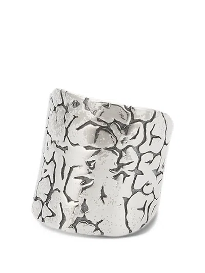 Emanuele Bicocchi Cracked-effect Ear Cuff In Silver