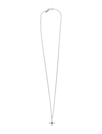 Emanuele Bicocchi Crest And Crystal Necklace
