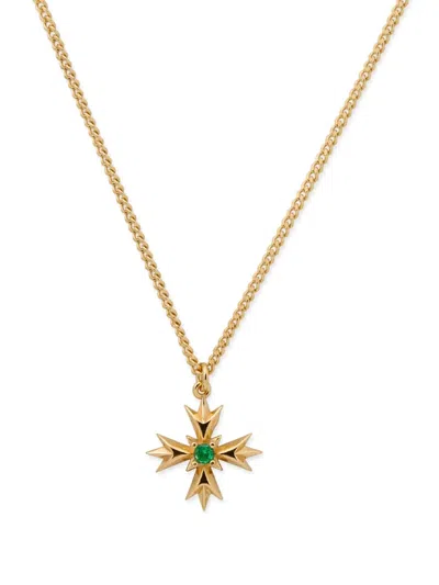 Emanuele Bicocchi Crest Crystal Necklace In Gold