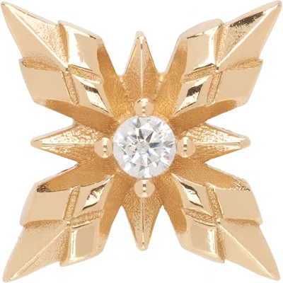 Emanuele Bicocchi Crest Crystal Single Earring In Gold