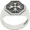 Emanuele Bicocchi Crest Signet Ring In Silver