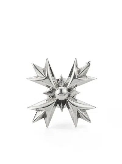 Emanuele Bicocchi Crest Stud Earring In Silver