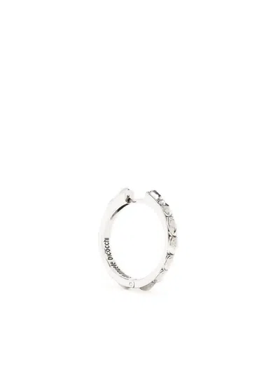 Emanuele Bicocchi Croc Crystal-embellished Earring In Silver
