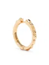 Emanuele Bicocchi Croc Hammered Earring In Gold