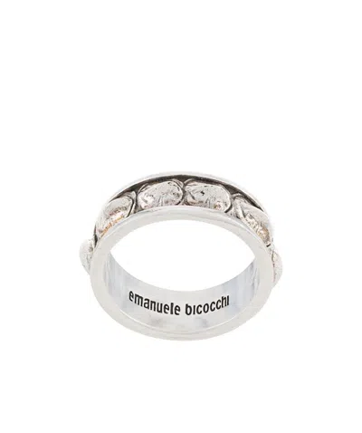 Emanuele Bicocchi Croc Ring In White