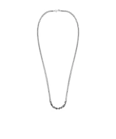 Emanuele Bicocchi Crochet Chain Necklace In Gray