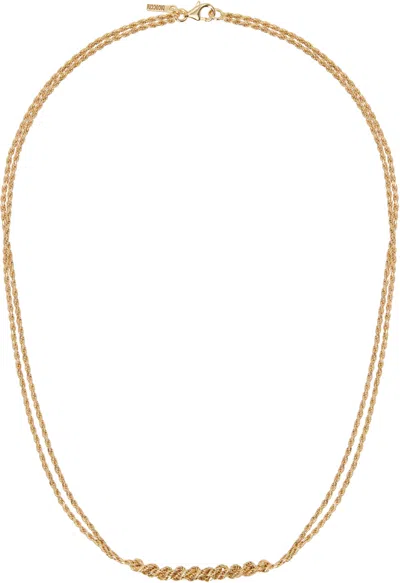 Emanuele Bicocchi Crochet Necklace In Gold