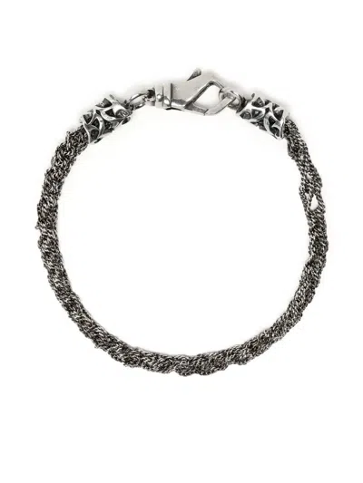 Emanuele Bicocchi Crocheted Bracelet In Silver