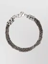 EMANUELE BICOCCHI CROCHETED CHAIN LINK BRACELET WITH SILVER FINISH