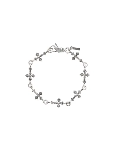 Emanuele Bicocchi Avelli Cross Bracelet In Metallic