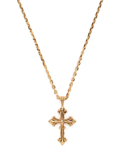 Emanuele Bicocchi Cross Pendant Necklace In Gold