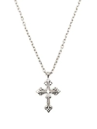 Emanuele Bicocchi Cross Pendant Necklace In Silver