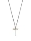 Emanuele Bicocchi Cross-pendant Polished-finish Necklace In Silver