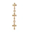 Emanuele Bicocchi Sterling Silver Single Earring With Three Avelli Crosses In Gold