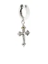 Emanuele Bicocchi Cross Pendant Single Earring In Silver