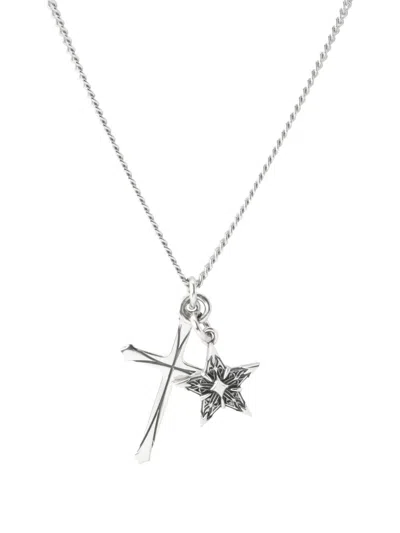 Emanuele Bicocchi Cross Star-pendant Necklace In White