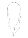 Emanuele Bicocchi Halskette Im Layering-look Mit Kreuzen In Silver