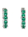 Emanuele Bicocchi Crystal Hoop Earrings In Green
