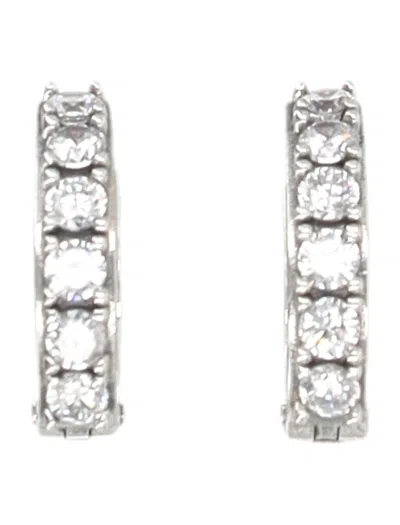 EMANUELE BICOCCHI CRYSTAL HOOP EARRINGS