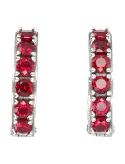 Emanuele Bicocchi Crystal Hoop Earrings In Multi