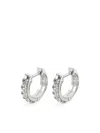 Emanuele Bicocchi Crystal Hoop Earrings In Silver