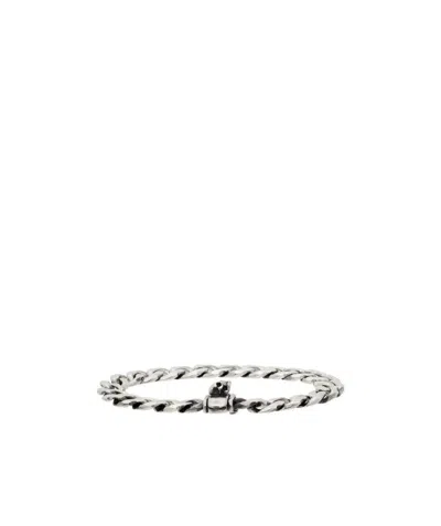 Emanuele Bicocchi Cuban Chain Bracelet In White