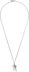 Emanuele Bicocchi Dagger & Cross Necklace In Silver