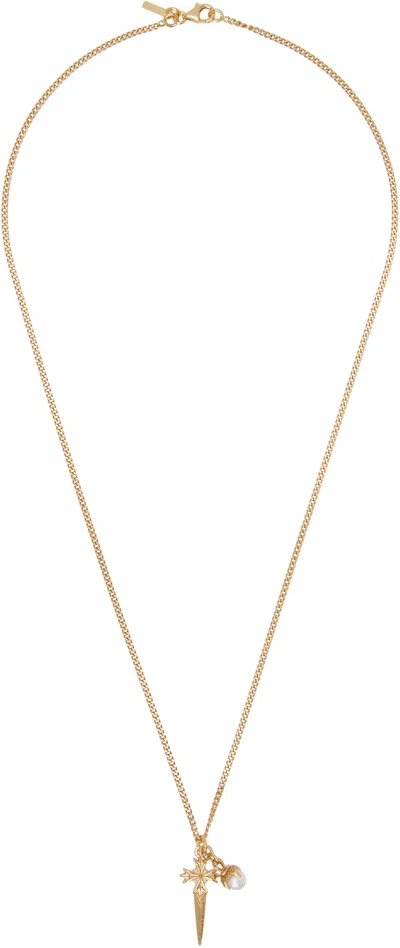 Emanuele Bicocchi Embellished Chain Linked Necklace In Gold