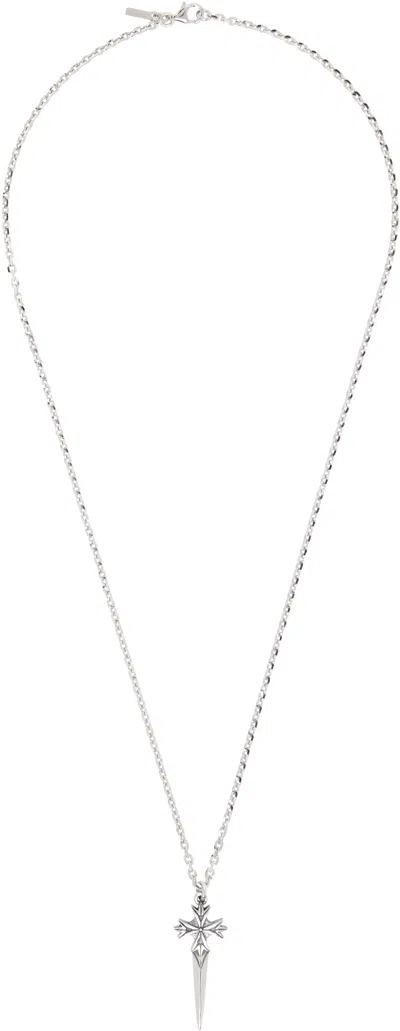 Emanuele Bicocchi Dagger Necklace In Silver
