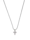 Emanuele Bicocchi Diamond Cross Pendant Necklace In Silver