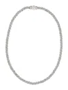 Emanuele Bicocchi Diamond-cut Flat Braided Necklace In Gray