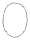 Emanuele Bicocchi Diamond-cut Flat Braided Necklace In White