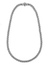 Emanuele Bicocchi Diamond-cut Flat Braided Necklace In Silber