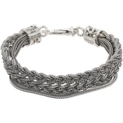 Emanuele Bicocchi Double Braided Bracelet In Silver
