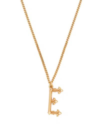 Emanuele Bicocchi E Letter Pendant Necklace In Gold