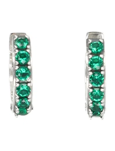 Emanuele Bicocchi Earring Pair Zircone Clear In Green