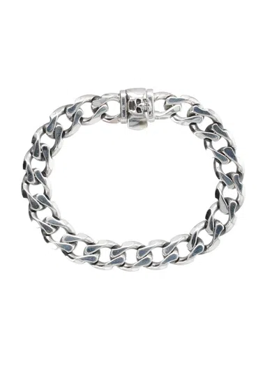 Emanuele Bicocchi Medium Edge Chain Bracelet In Silver