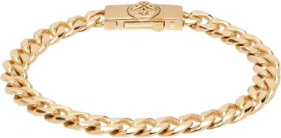 Emanuele Bicocchi Edge Logo Bracelet In Gold