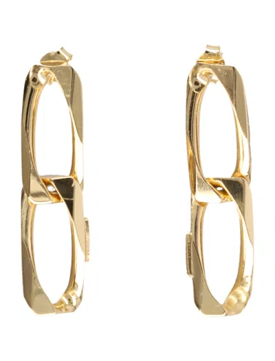 Emanuele Bicocchi Gold-plated Silver Chain Link Earrings In Brown