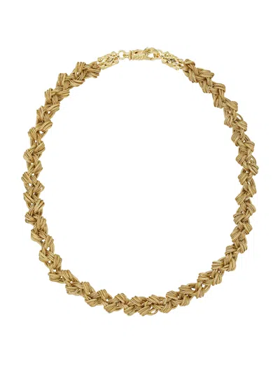 Emanuele Bicocchi Rope Knot Necklace In Gold-plated