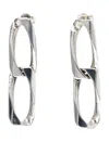 Emanuele Bicocchi Silver Chain Link Earrings In Metallic