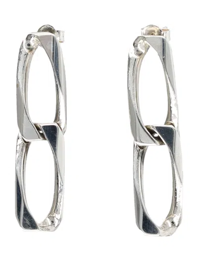 EMANUELE BICOCCHI EMANUELE BICOCCHI EMANUELE BICOCCHI SILVER CHAIN LINK EARRINGS