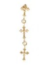 Emanuele Bicocchi Sterling Silver Single Earring With Three Avelli Crosses