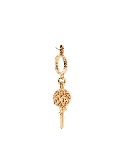 Emanuele Bicocchi Engraved Key-charm Earring In Gold