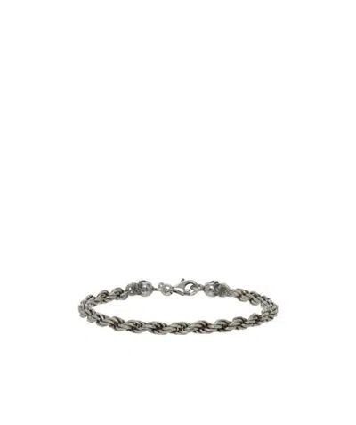 Emanuele Bicocchi Exclusive Sale Of Silver Rope Chain Bracelet In Gray